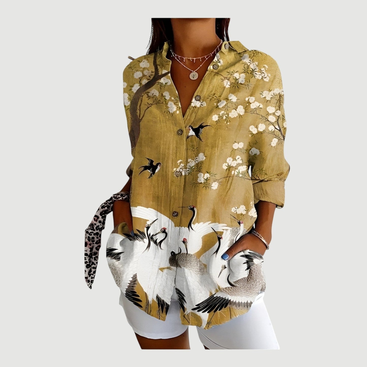 ADA I MODERN BEDRUCKTES LANGARMSHIRT